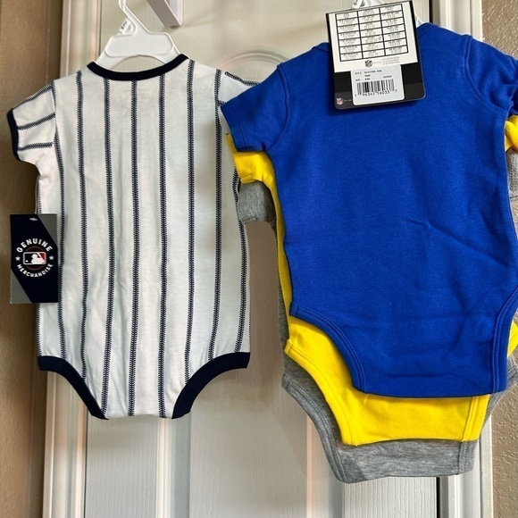 BABY Bundle 3-Pack Creepers Set & Detriot Tigers Onesie 3-6 mo NFL MLB Baby NWT - Picture 5 of 13